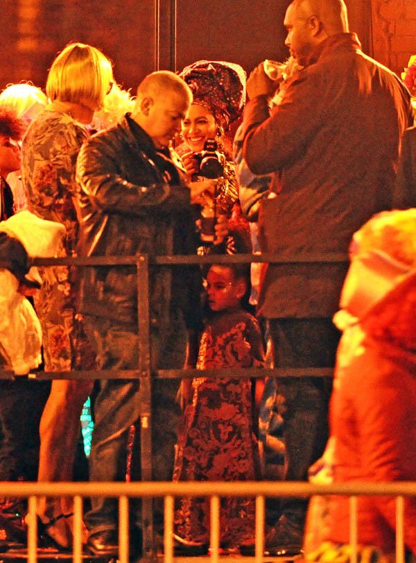 EXCLUSIVE: BeyoncË goes partying at the Charlie Bird restaurant on Halloween night with daughter Blue Ivy and husband Jay z in NYC