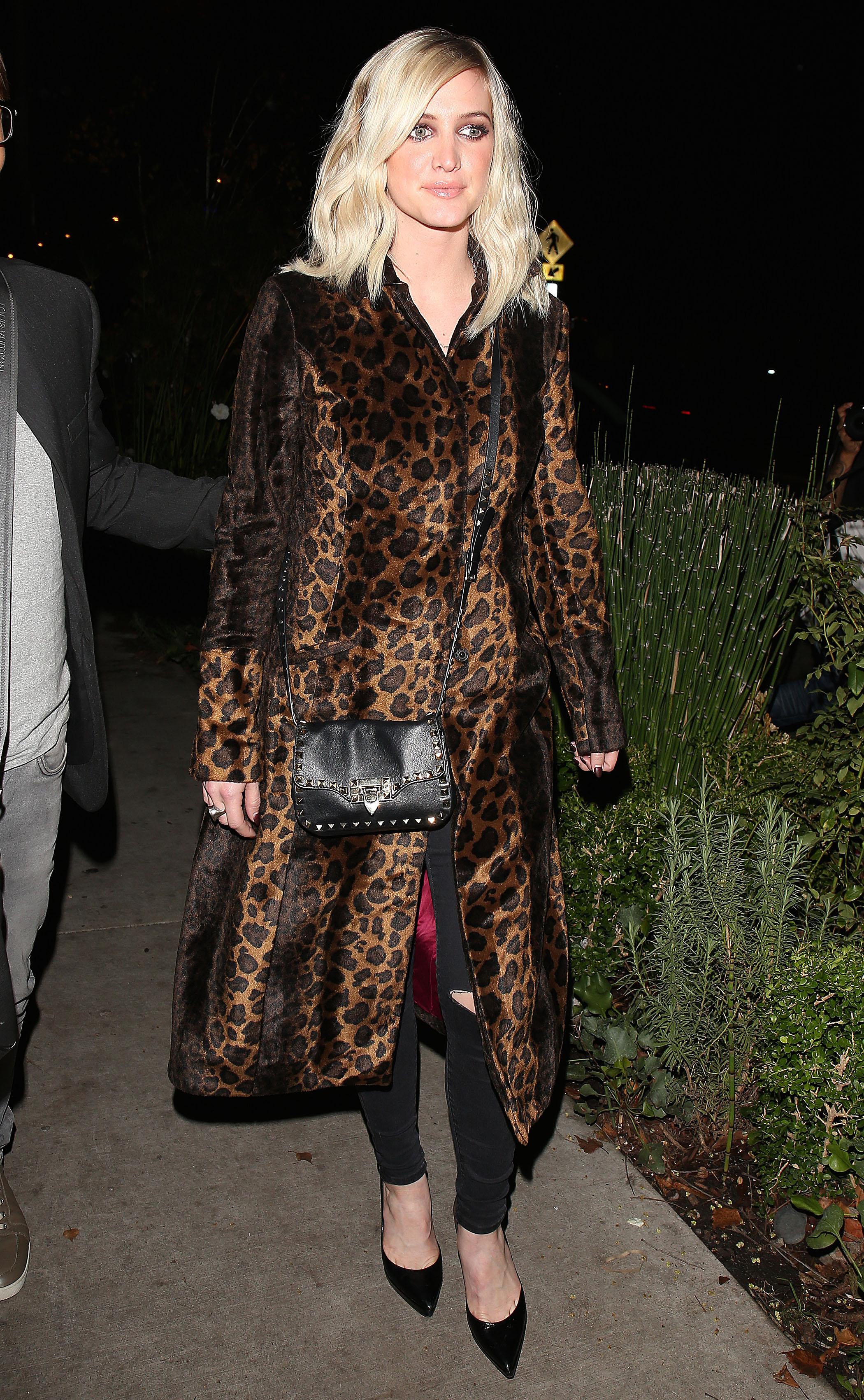 Ashlee Simpson seen leaving Ken Paves Salon in West Hollywood ***NO  DAILY MAIL SALES***