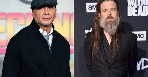 Split photo of Dave Bautista and Ryan Hurst
