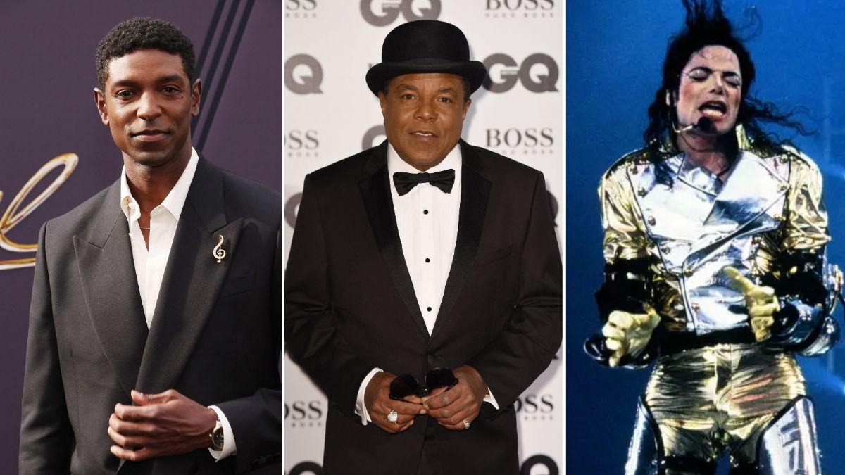 Photo of Taj Jackson, Tito Jackson and Michael Jackson
