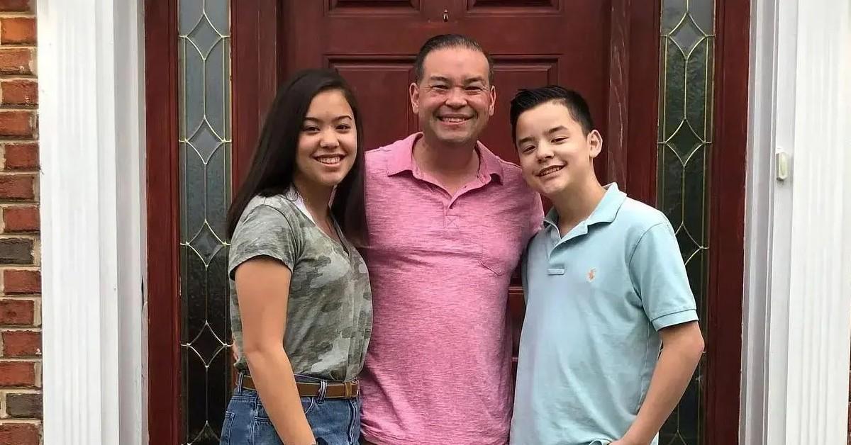 Photo of Jon Gosselin with Hannah and Collin.