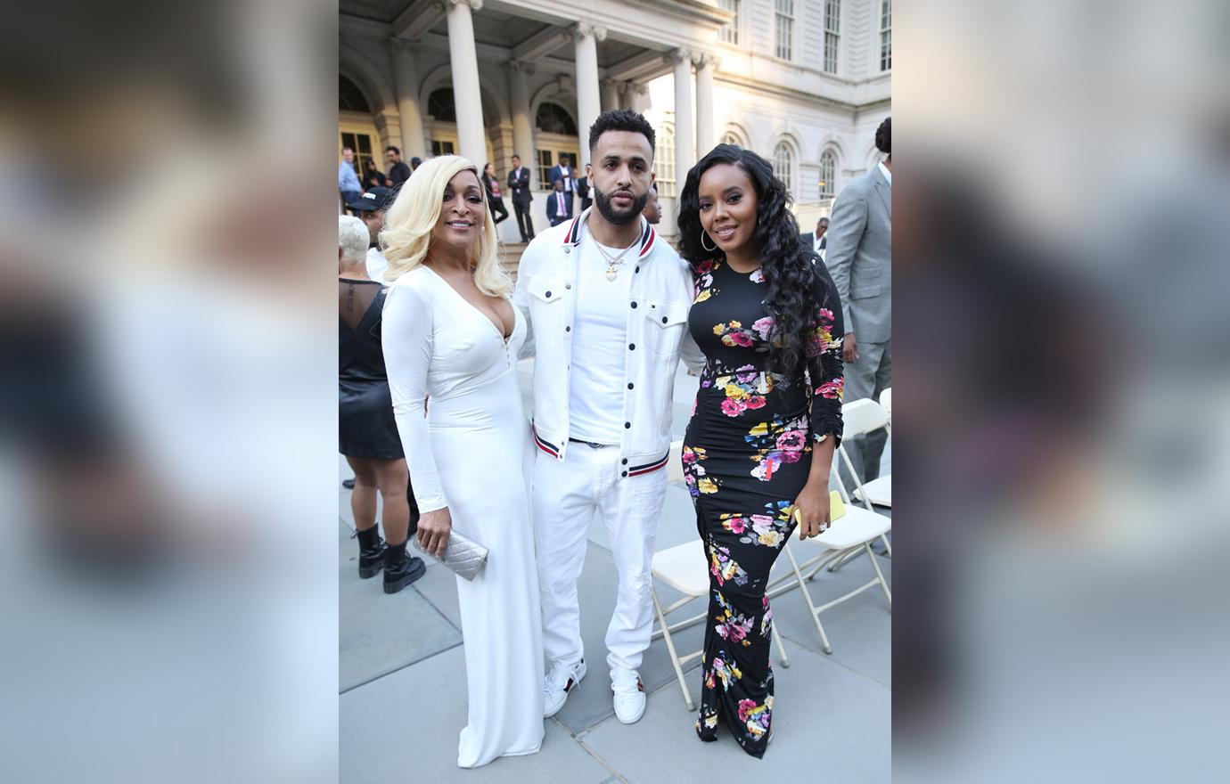 Karen Huger, James Rosario and Angela Simmons