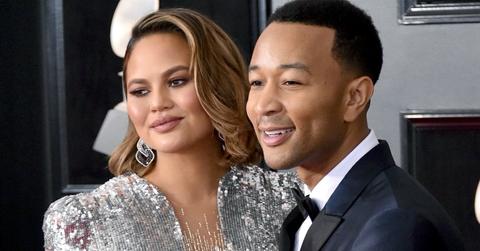 Chrissy teigen pregnant baby bump photos grammys