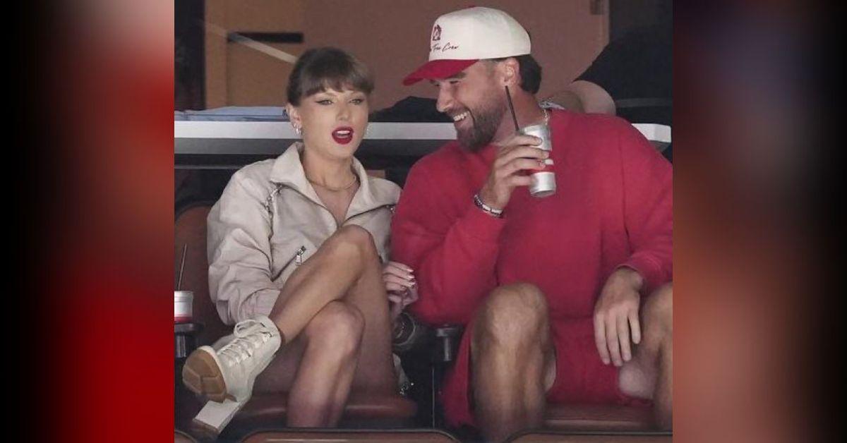 travis kelce shorts showed too much hockey game taylor swift photos