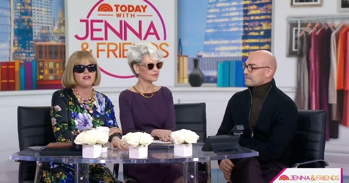 Image of Matt Rogers dressed up as Nigel from 'The Devil Wears Prada' for Halloween.