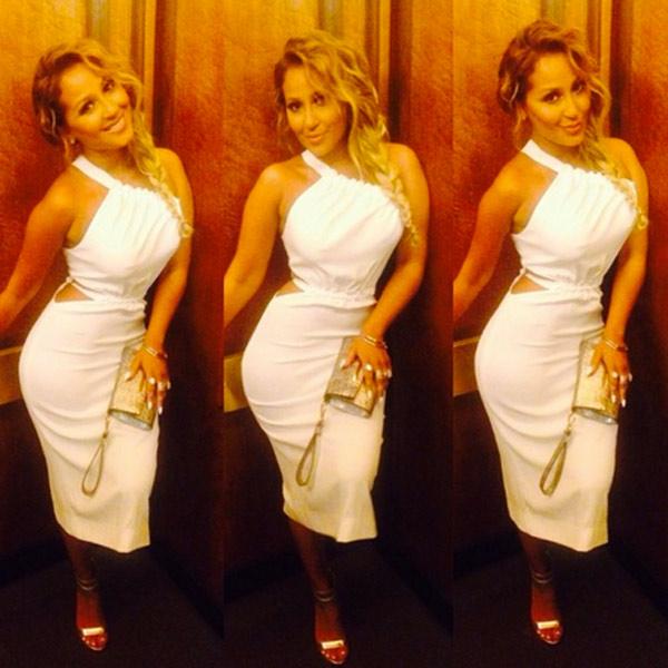 Adrienne bailon white dress