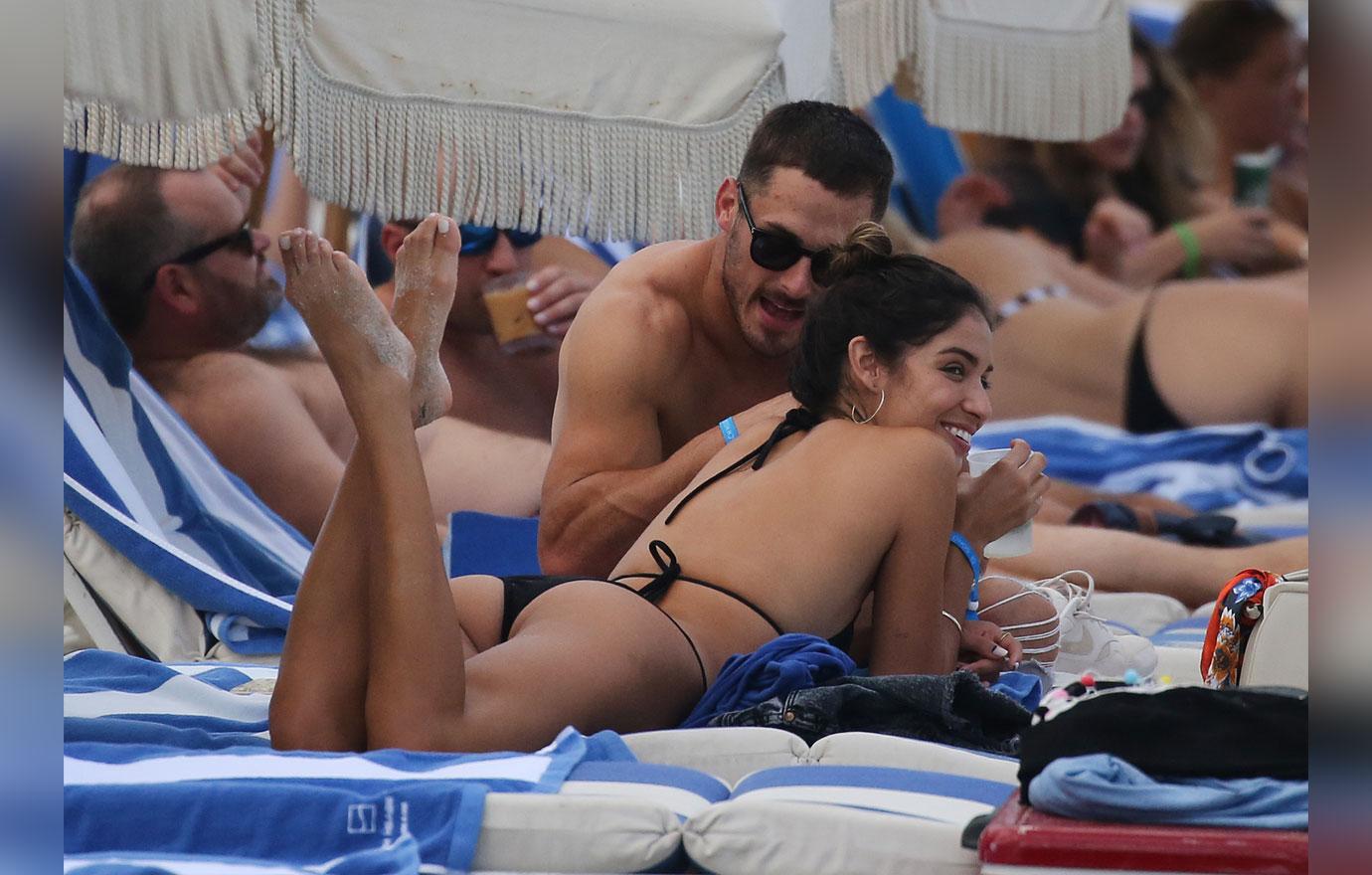 Danny Amendola Hits Beach With Woman as Olivia Culpo, Zedd Party