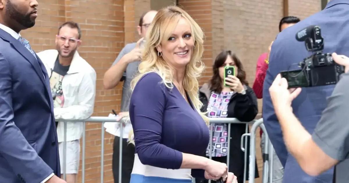 Image of Stormy Daniels previously compared Donald Trump's phallus to a mushroom.
