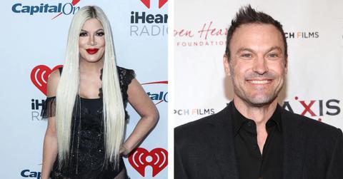 Composite photo of Tori Spelling and Brian Austin Green.