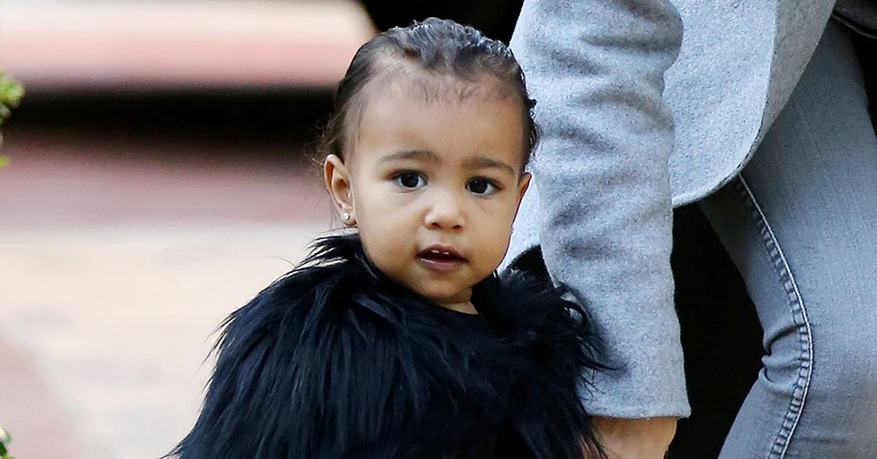 Kim Kardashian’s Daughter North West Wears Adorable Fur Cape Over ...