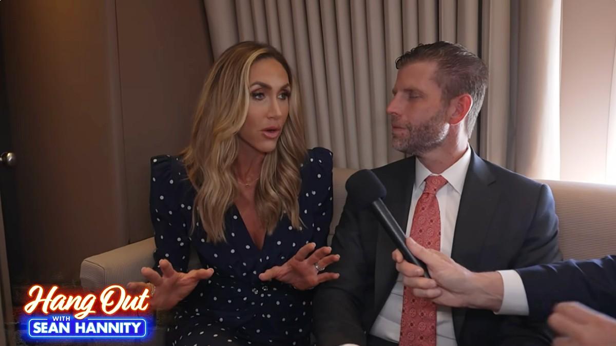 image of Lara Trump was asked about her political aspirations by Sean Hannity. 