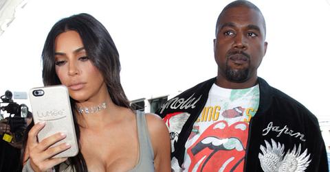 Kim Kardashian and Kanye West at the Los Angeles International Airport