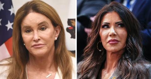 split photo of caitlyn jenner and kristi noem