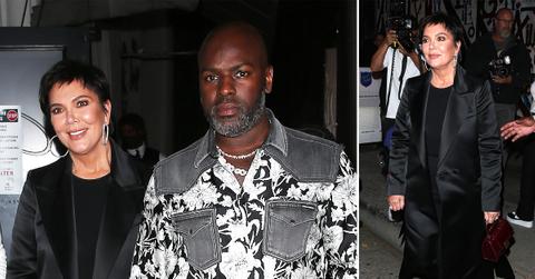 kris jenner and corey gamble seen leaving dinner at craigs restaurant in west hollywood
