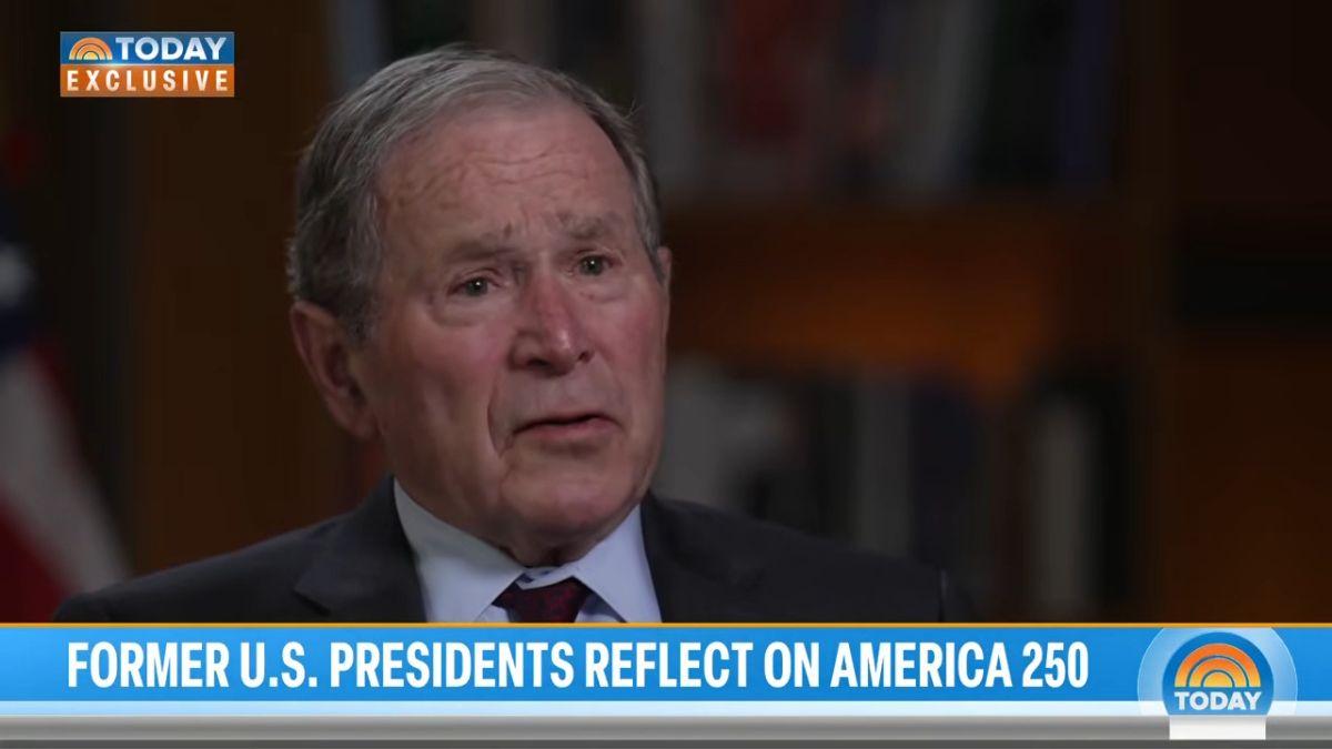 Photo of George W. Bush told the public to consider themselves 'fortunate to be part of such a great nation.'