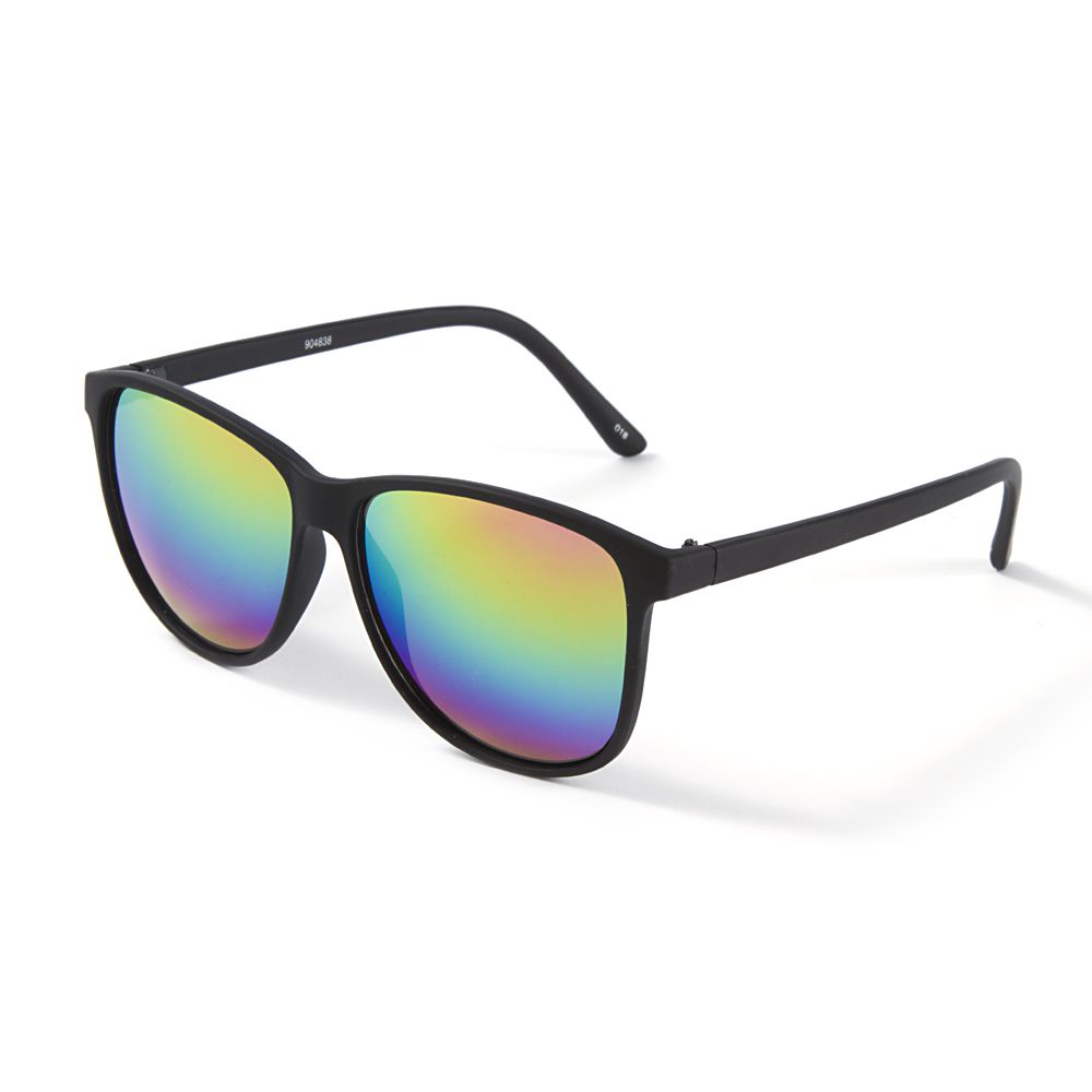 Black Plastic Wayfarer Mirrored Sunglasses_$14_71613