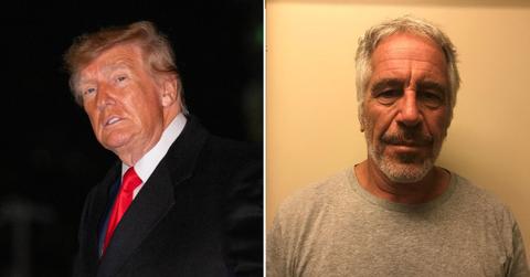 Split image of Donald Trump and Jeffrey Epstein