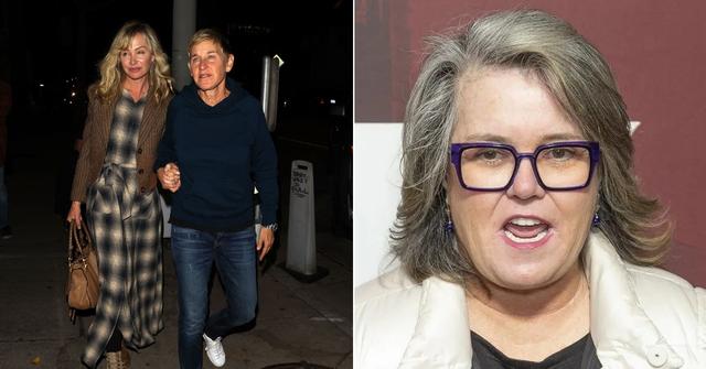 ellen degeneres looks downcast walk portia de rossi rosie odonnell shade