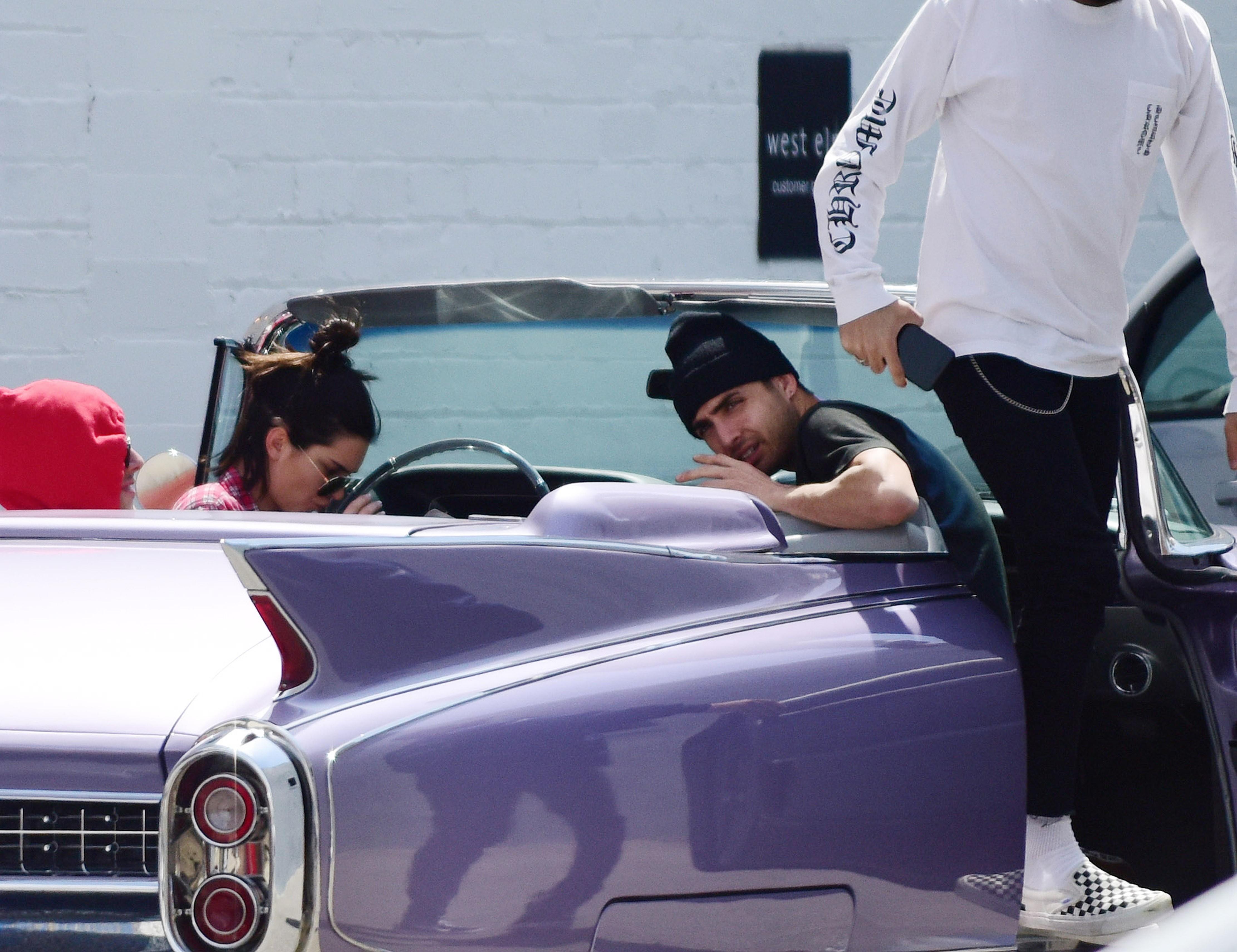 EXCLUSIVE: Kendall Jenner hits the streets in her retro 1964 Cadillac DeVille with Yoni Laham!