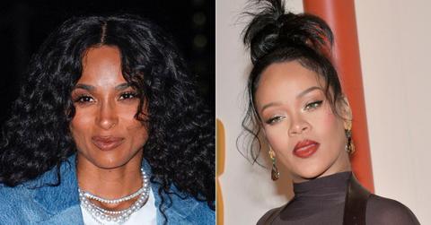 Photo of Ciara; picture of Rihanna.