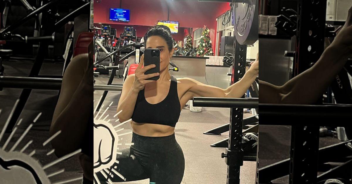 Photo of Natalie Suleman hitting the gym