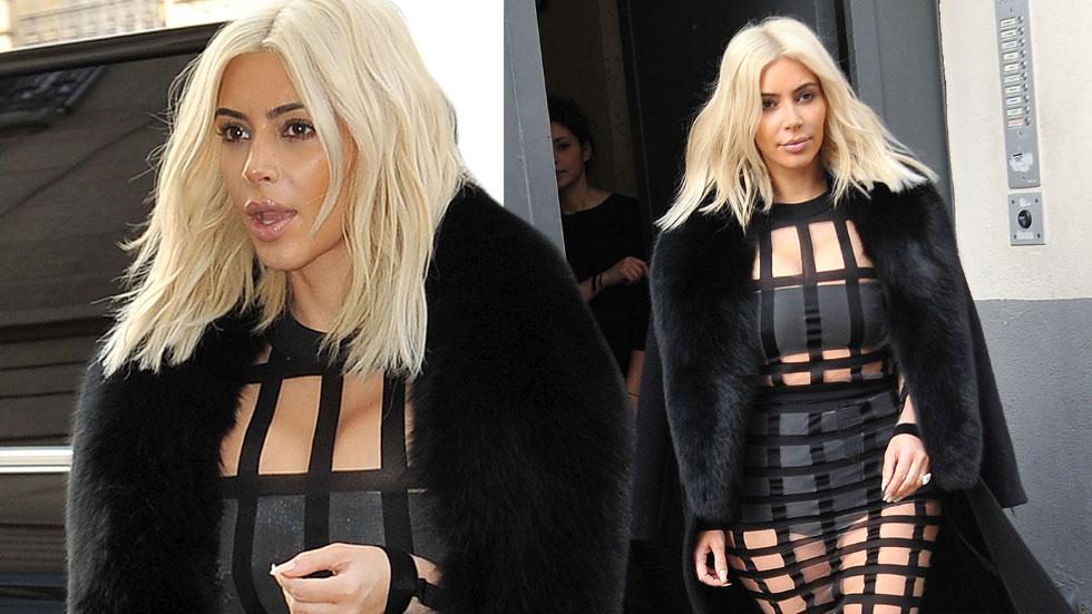 Kim kardashian bizarre outfit paris (1)