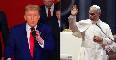 Composite Photo of Pope Leo XIV and Donald Trump