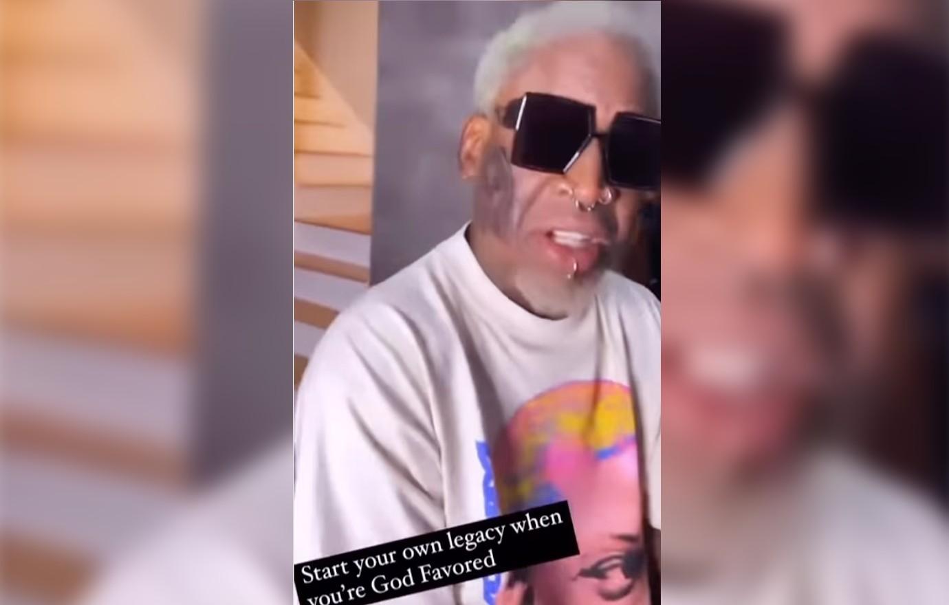 Dennis Rodman Tattoos Girlfriend's Face On Butt, Adds Self Portrait Too