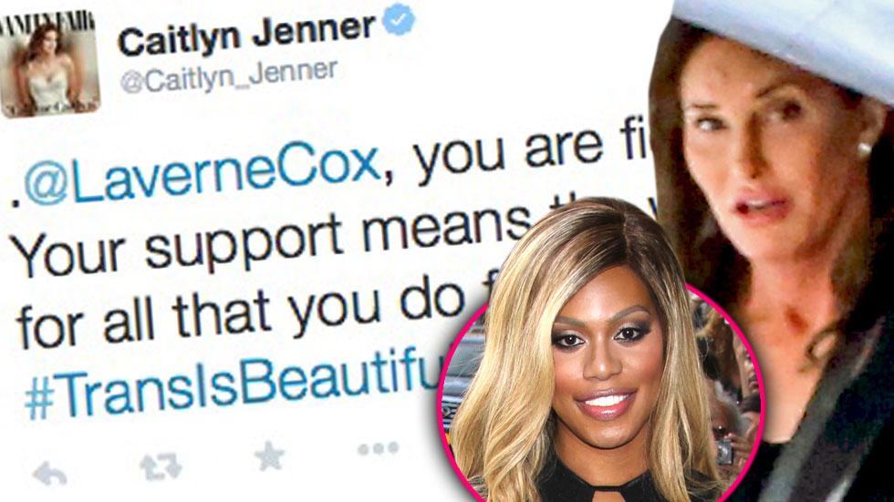 Caitlyn jenner snubs kim kardashian thanks laverne cox