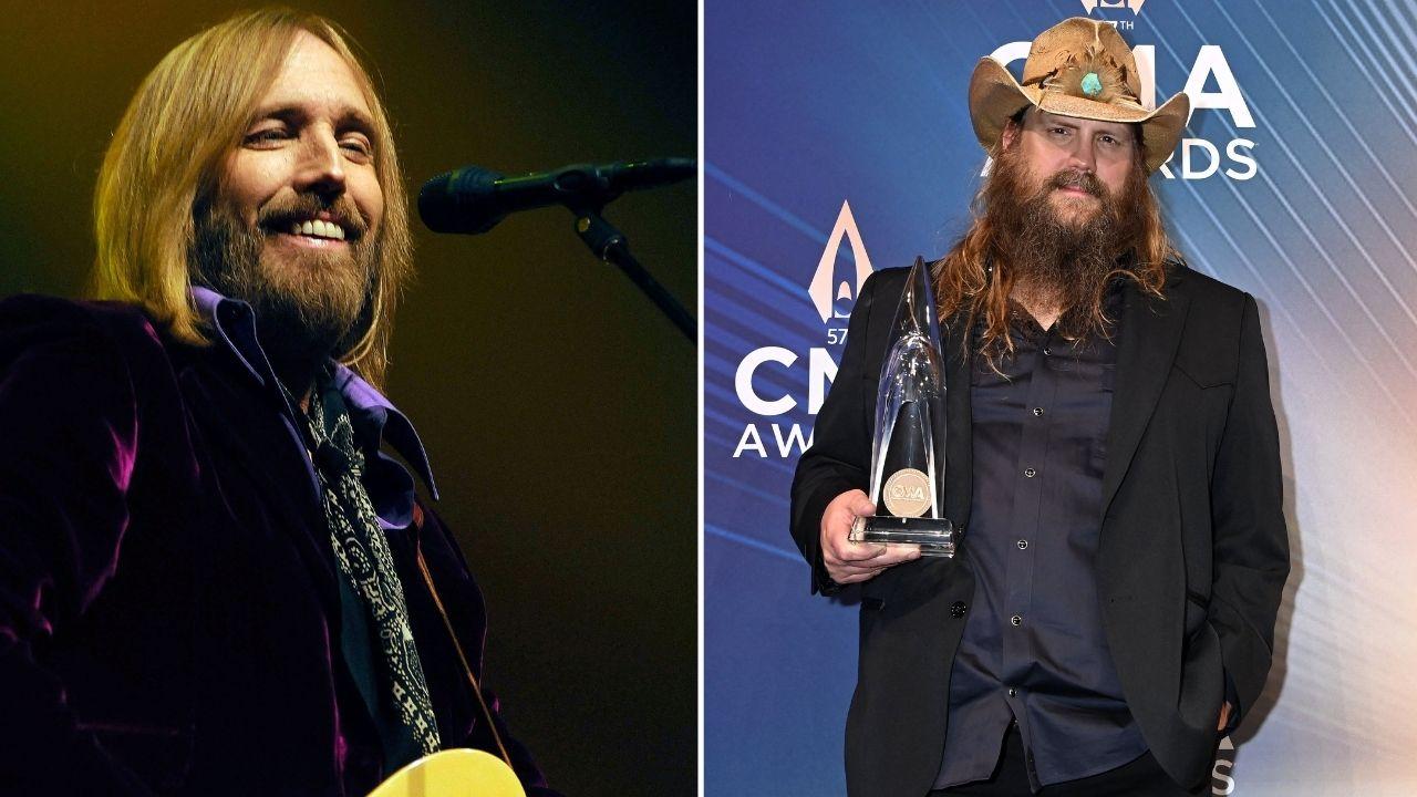 Split photo of Tom Petty and Chris Stapleton