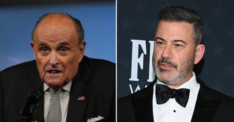 Photo of Rudy Giuliani and Jimmy Kimmel.
