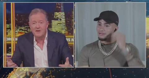 photo of Piers Morgan and Harrison Sullivan.