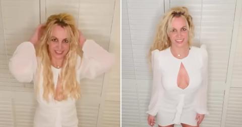britney spears white outfit dancing justin bieber photshop debacle pp