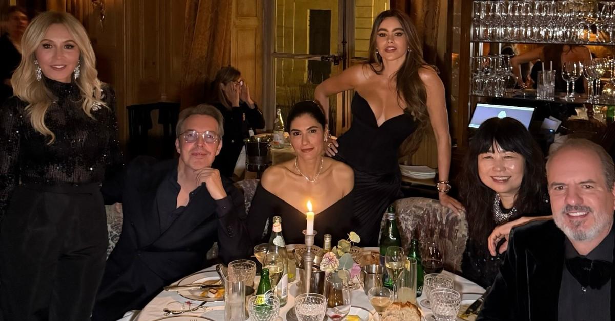 sofia vergara cleavage new years eve paris  challenging photos