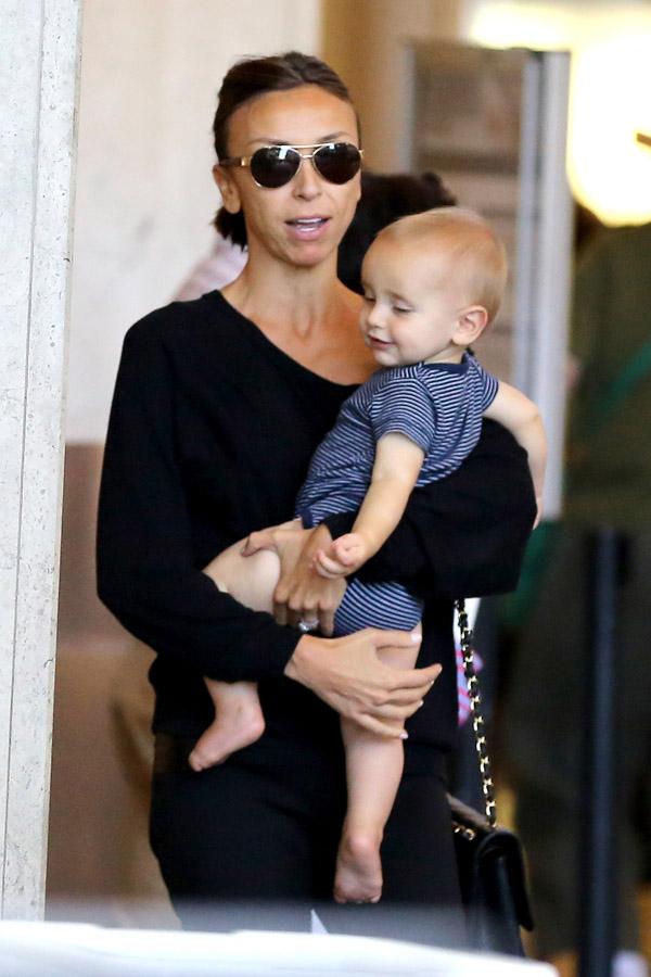 Cancer survivor, Giuliana Rancic spotted with her young child, Edward Duke Rancic as she carries him in Los Angeles