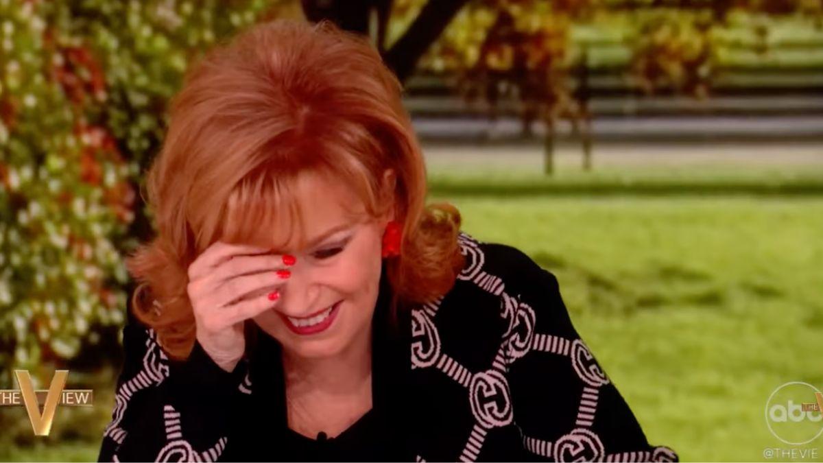 Photo of Joy Behar laughed and hid her face after the flub.