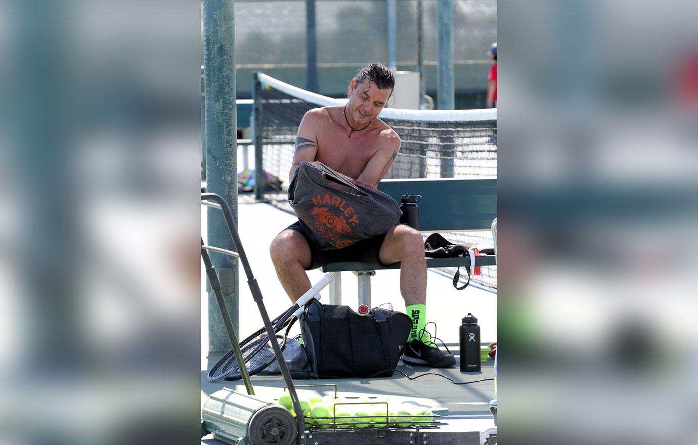 gavin rossdale at tennis practice