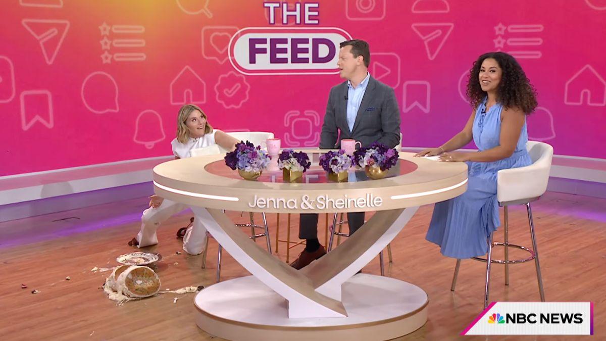 Image of Jenna Bush Hager's fall was not planned.