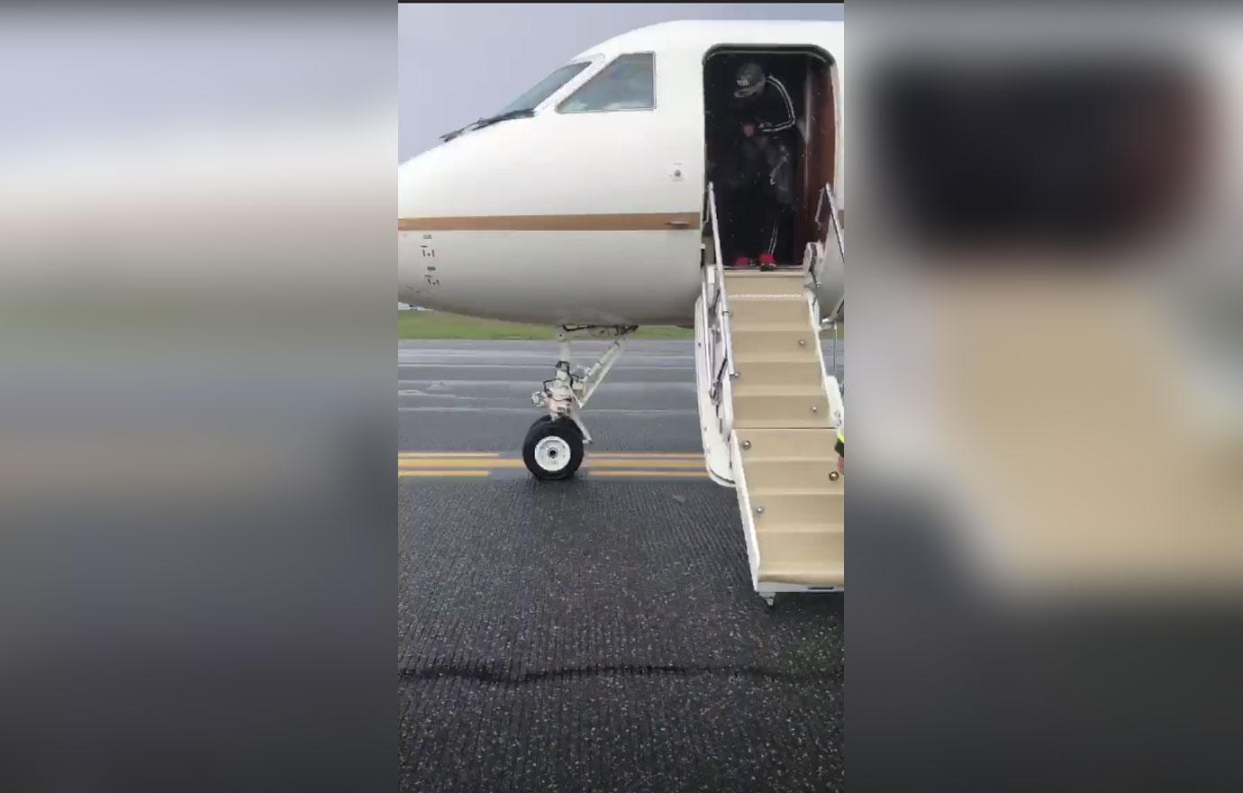 Kevin Hart Plane Accident Tire Busted Photos