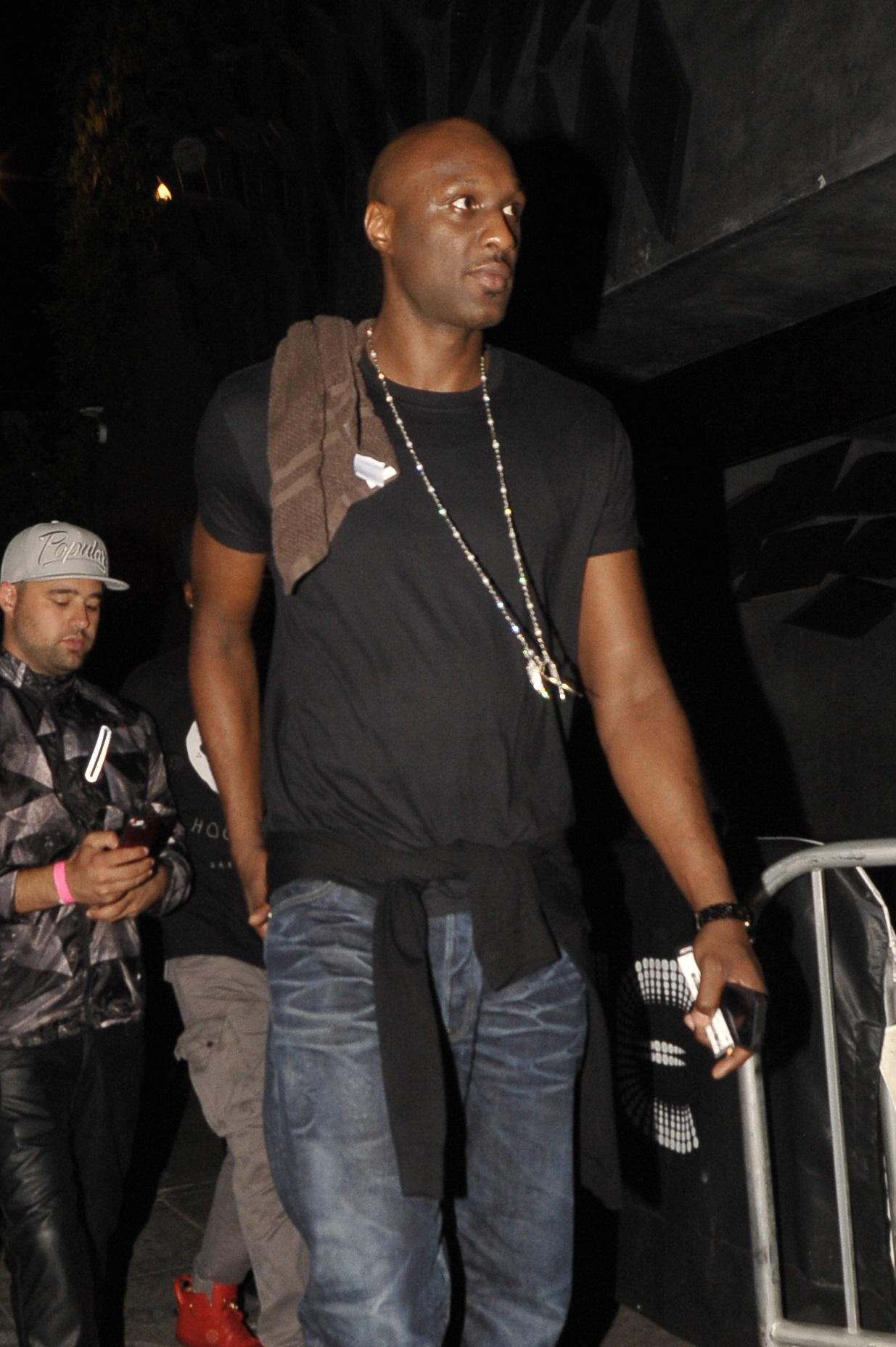 Lamar Odom at Lure Nightclub