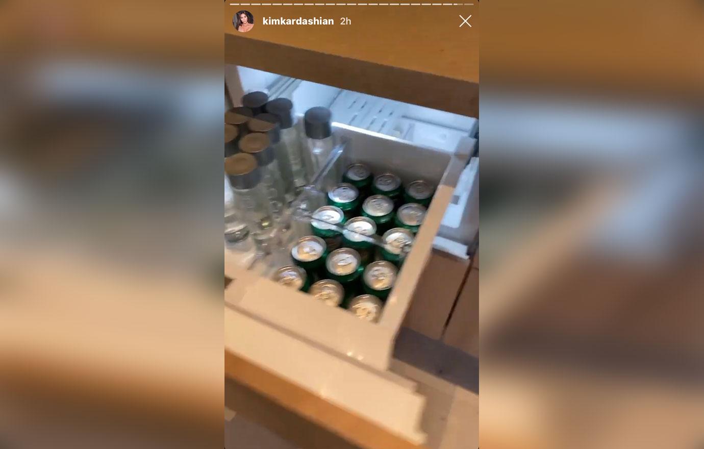 Kim Kardashian Shows Off Another Fridge After Backlash On Instagram