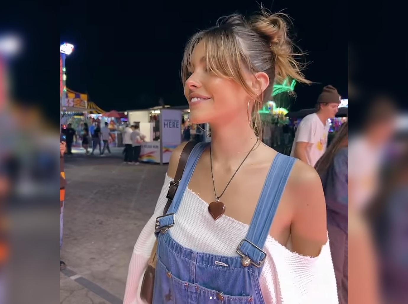 madison beer state fair outfit denim overalls shop