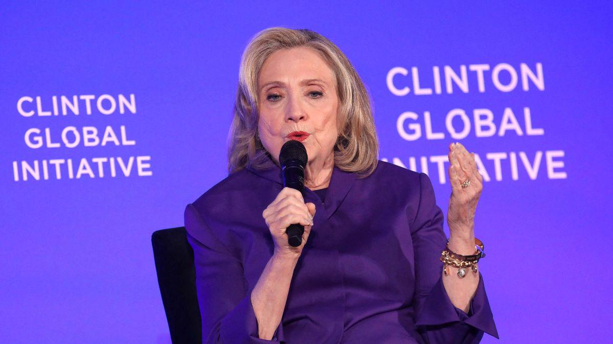 Image of Hillary Clinton questioned why Donald Trump wasn't forced to testify about the Epstein files.