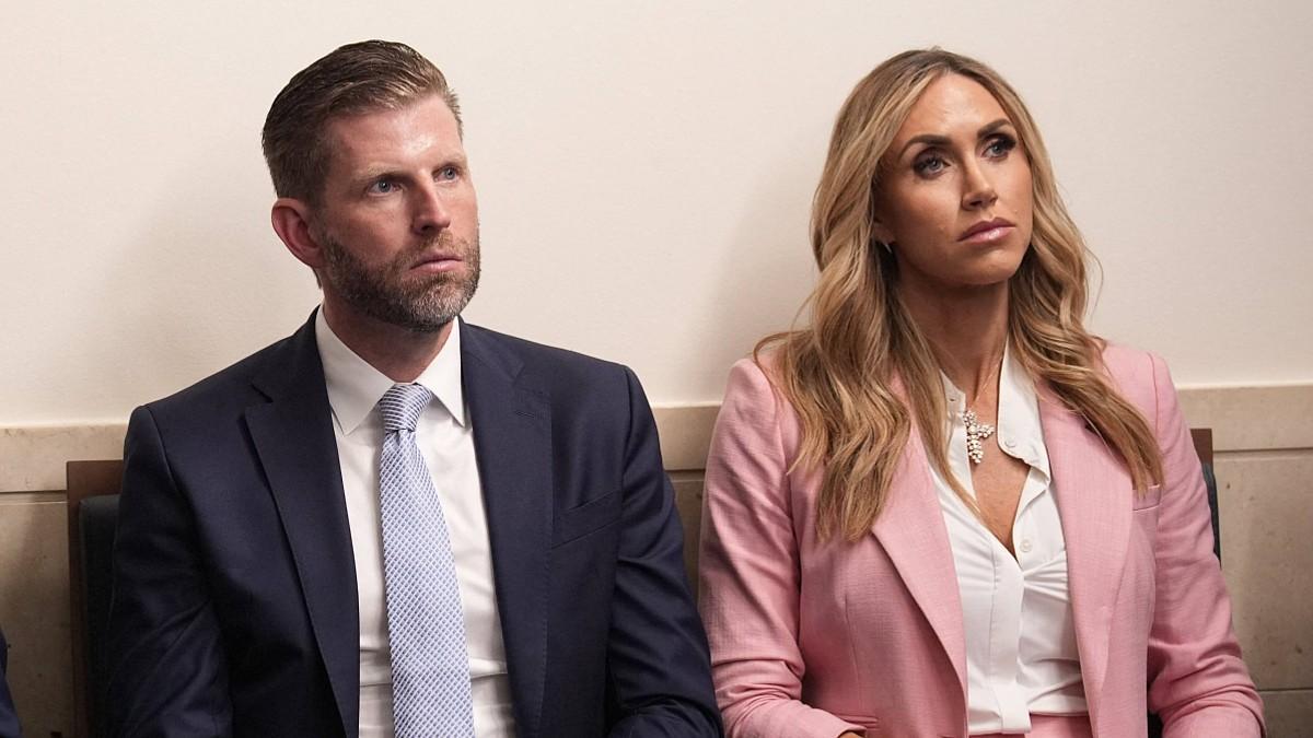 image of Lara Trump is close with the president. 