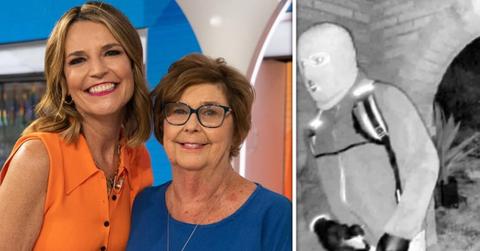 Split photo of Savannah Guthrie, Nancy Guthrie and masked suspect.
