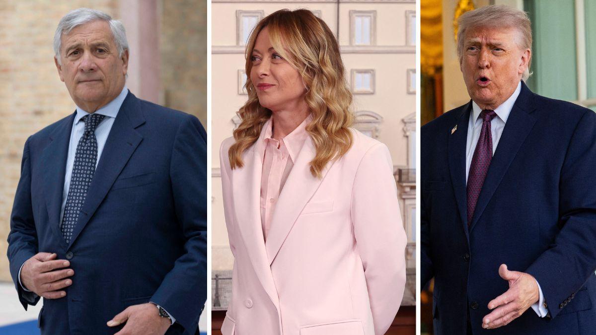 Antonio Tajani,Giorgia Meloni,Donald Trump