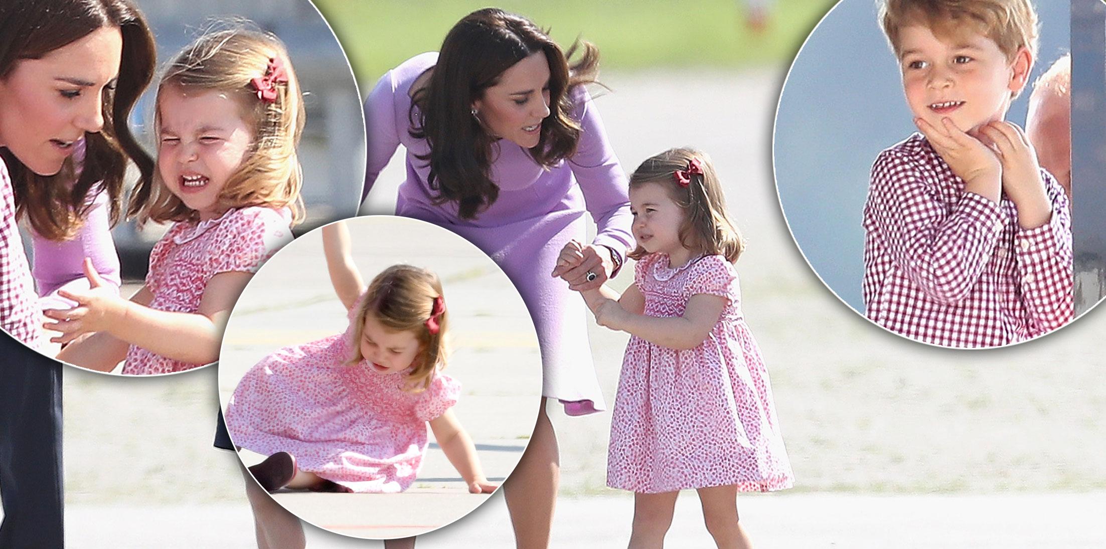 Princess charlotte falls down tantrum pics