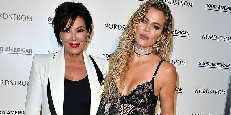 Kris jenner khloe kardashian true thompson pool main