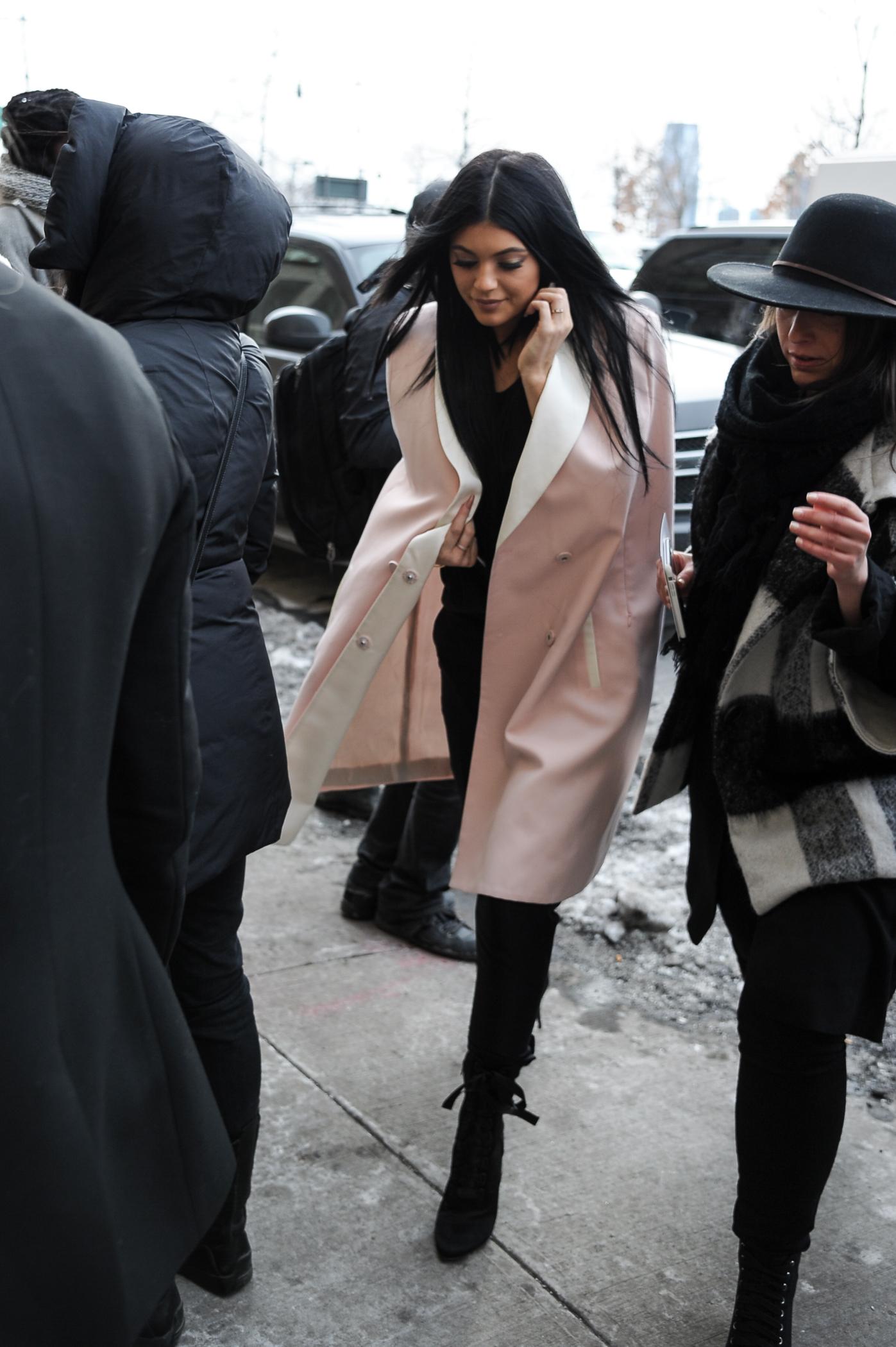 Kylie Jenner is seen on the streets of New York City during NYFW FW15