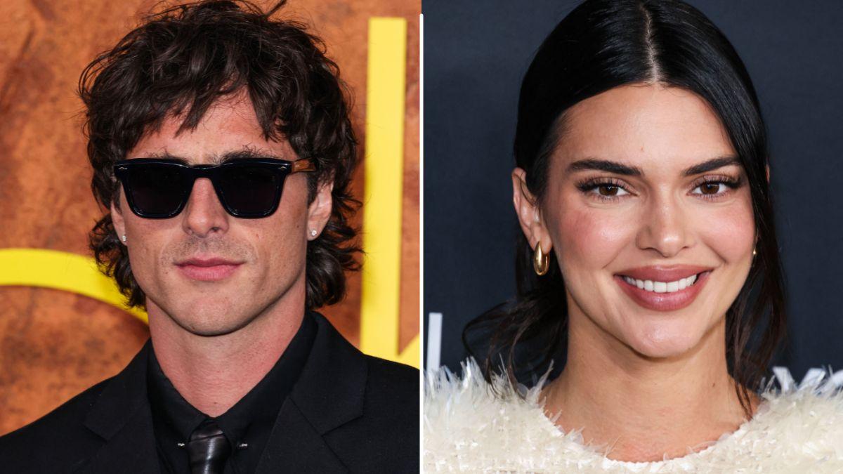 Split photo of Jacob Elordi & Kendall Jenner